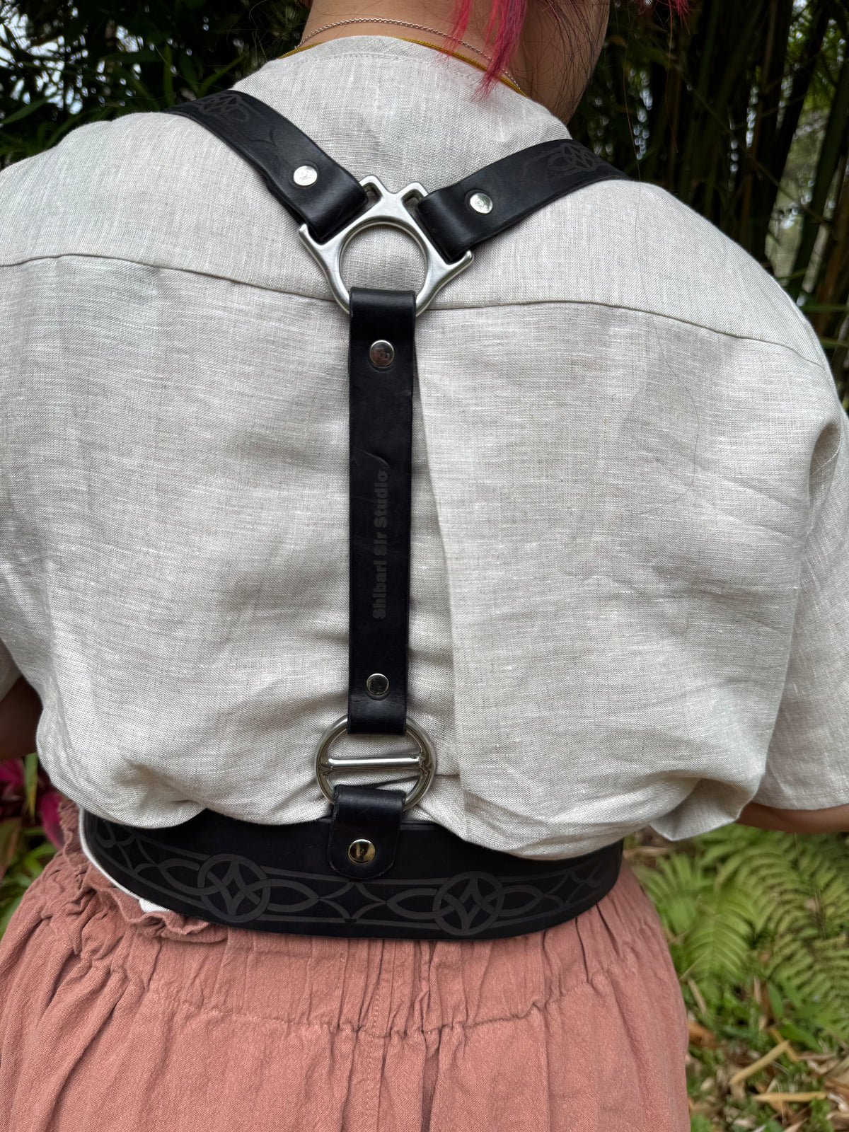 Leather Under-Bust Harness, Black or Tan