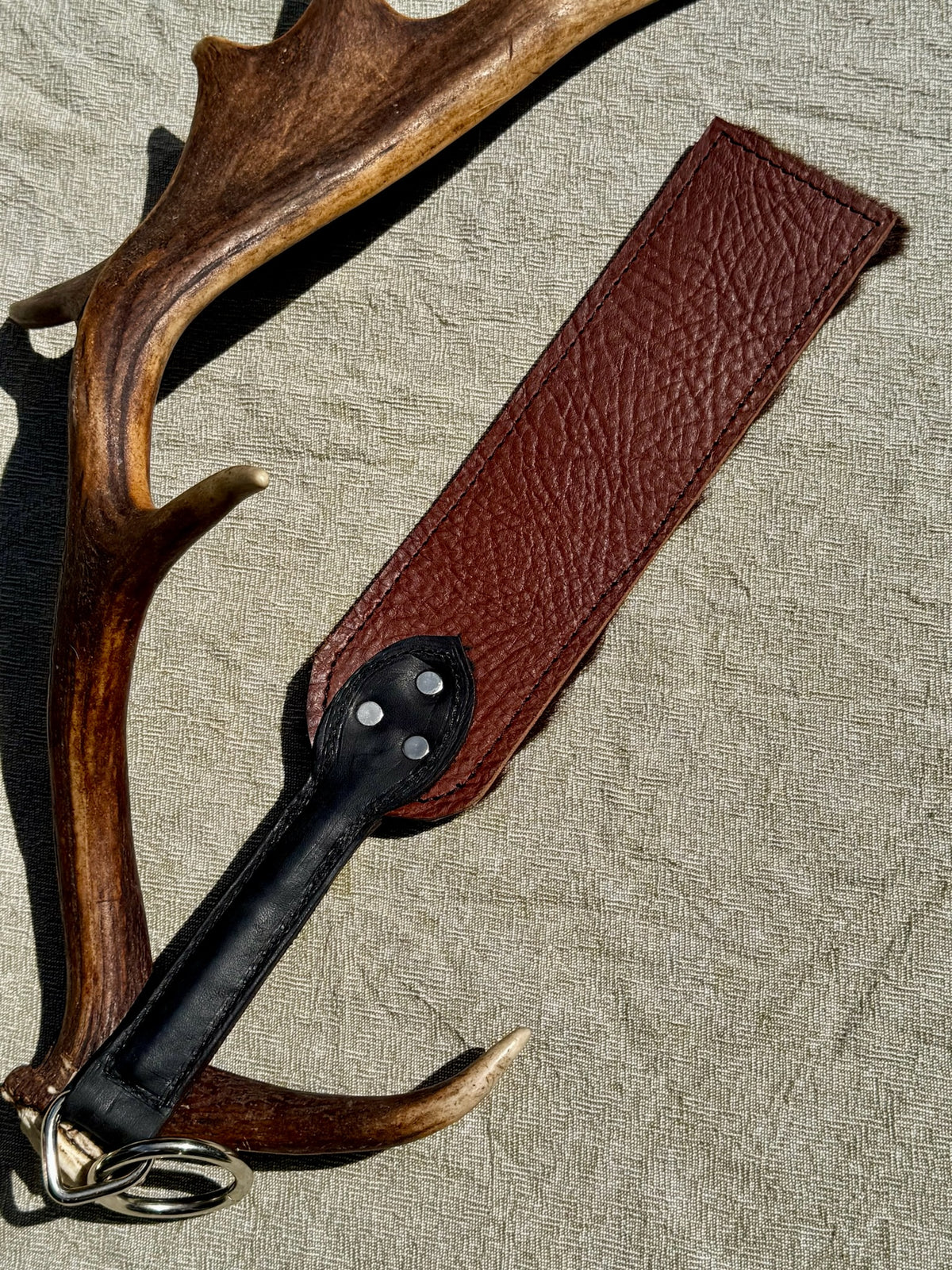 Deer and Water Buffalo Leather Flapper Paddle, photo 3 of 3