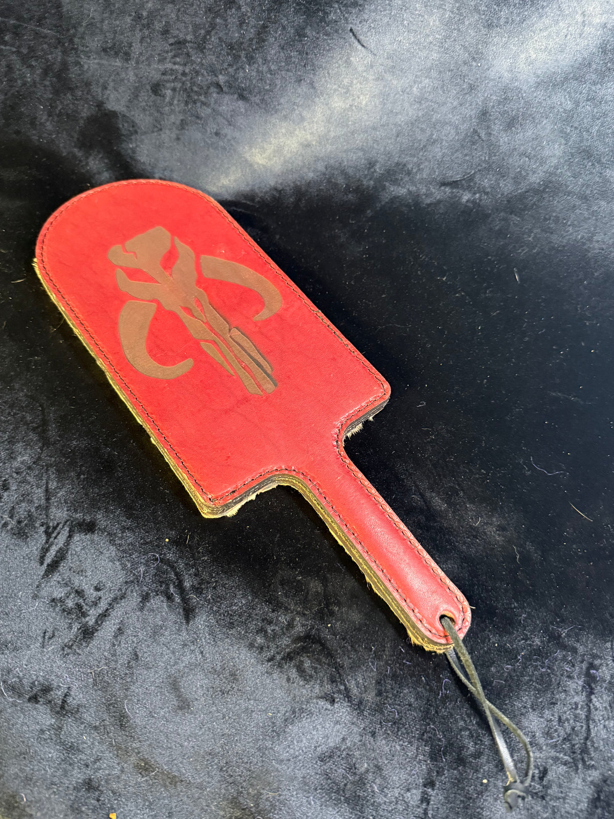 Red Leather Paddle with Kangaroo Leather, photo 5 of 5