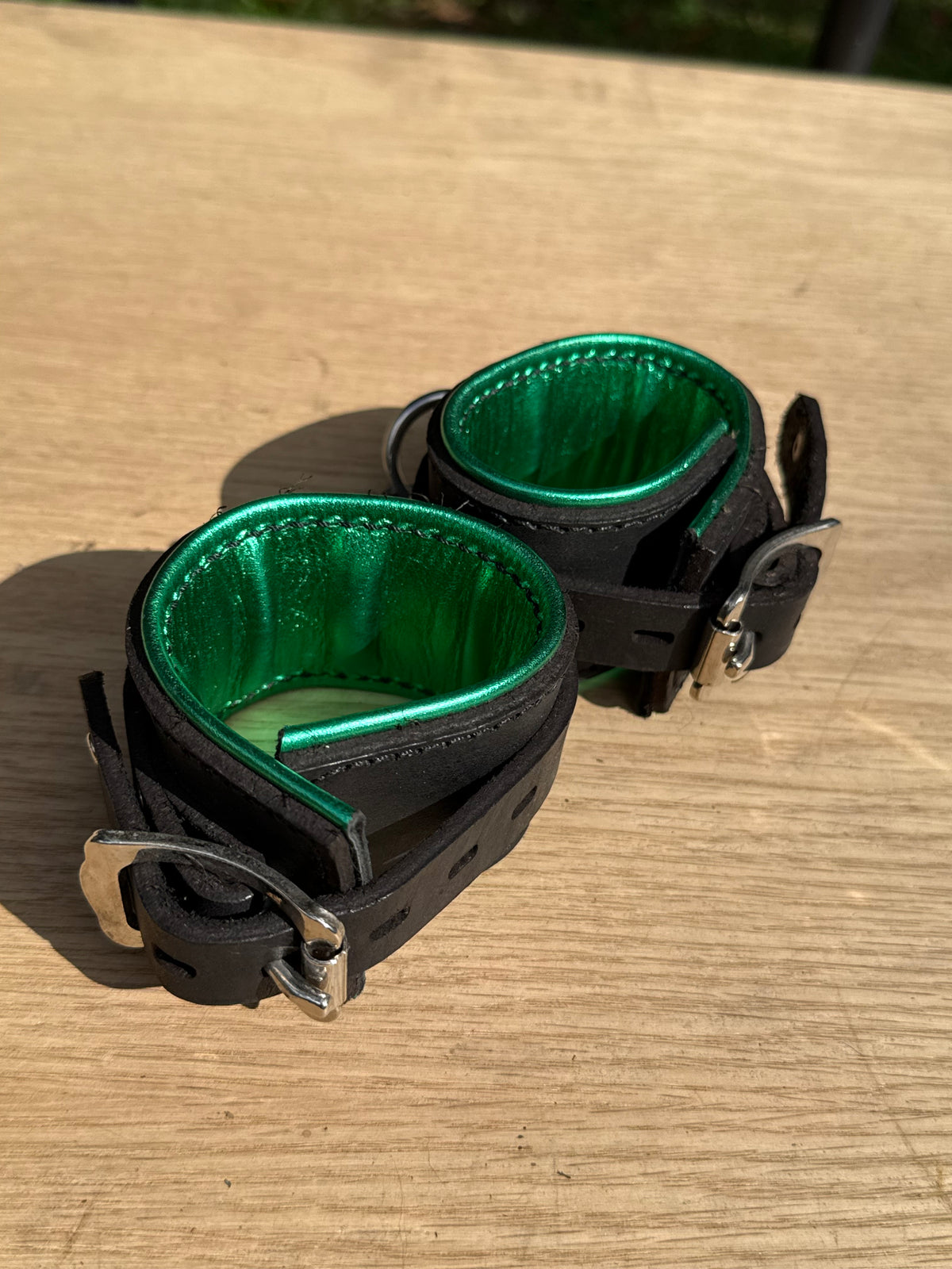 Single Strap Padded Leather Cuffs (Pair), photo 6 of 12