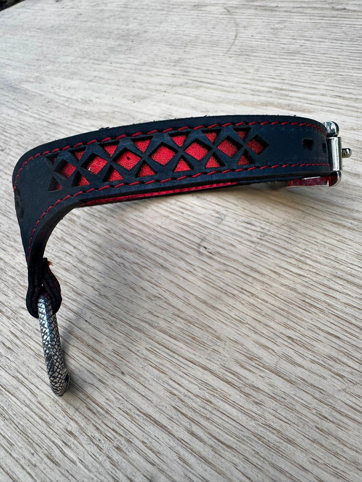 Statement Leather Collar – Triskelion, Ouroboros & Nordic, photo 4 of 12