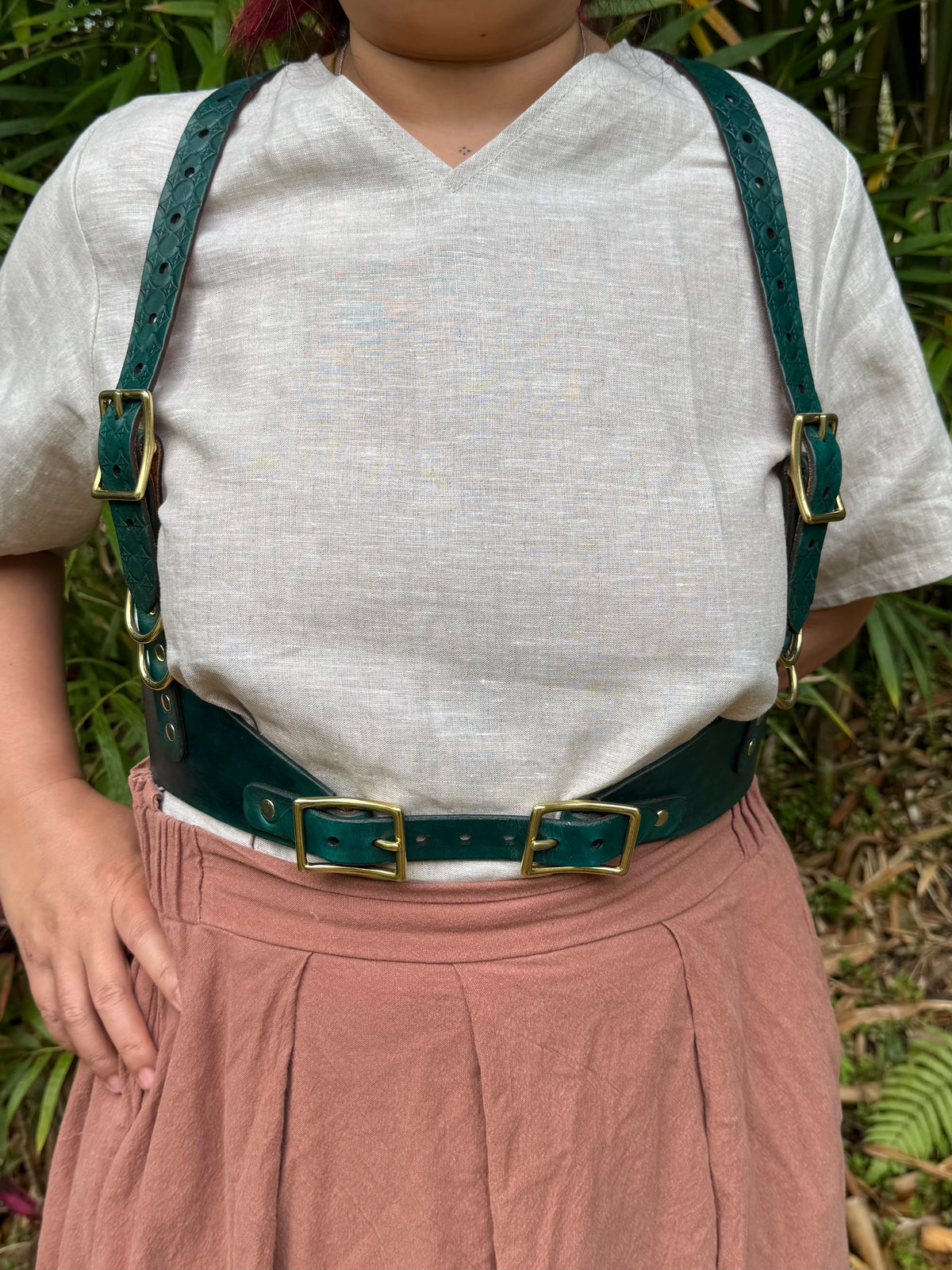 Hand-Dyed Under-Bust Harness, Choose Your Colour