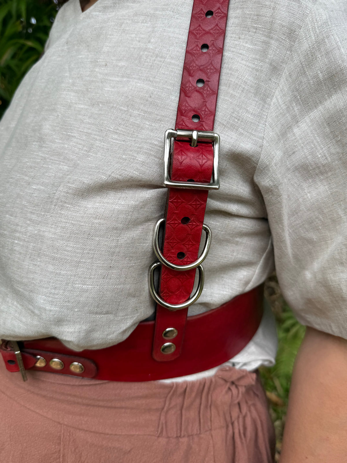 Hand-Dyed Under-Bust Harness, Choose Your Colour