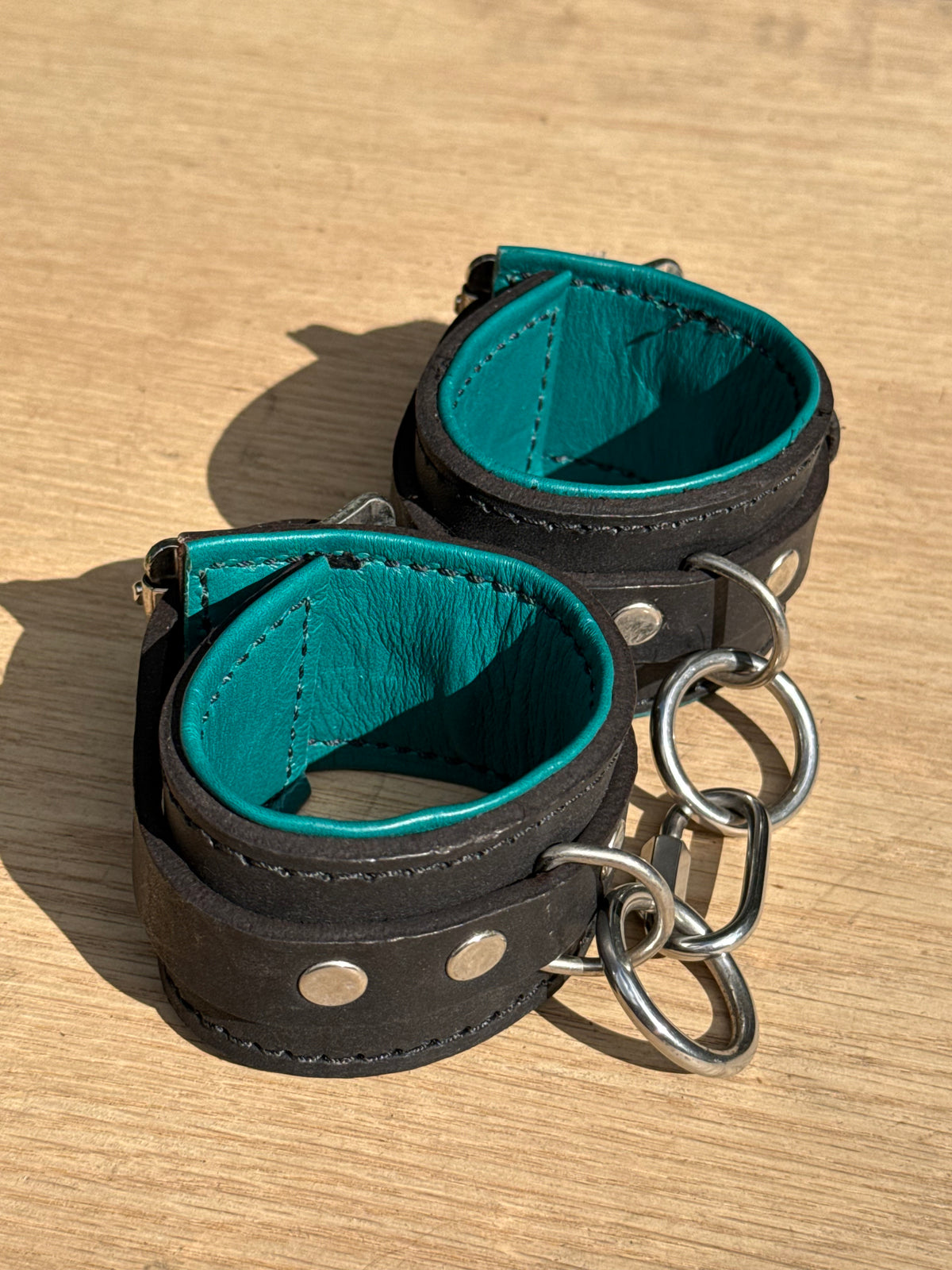 Single Strap Padded Leather Cuffs (Pair), photo 7 of 12