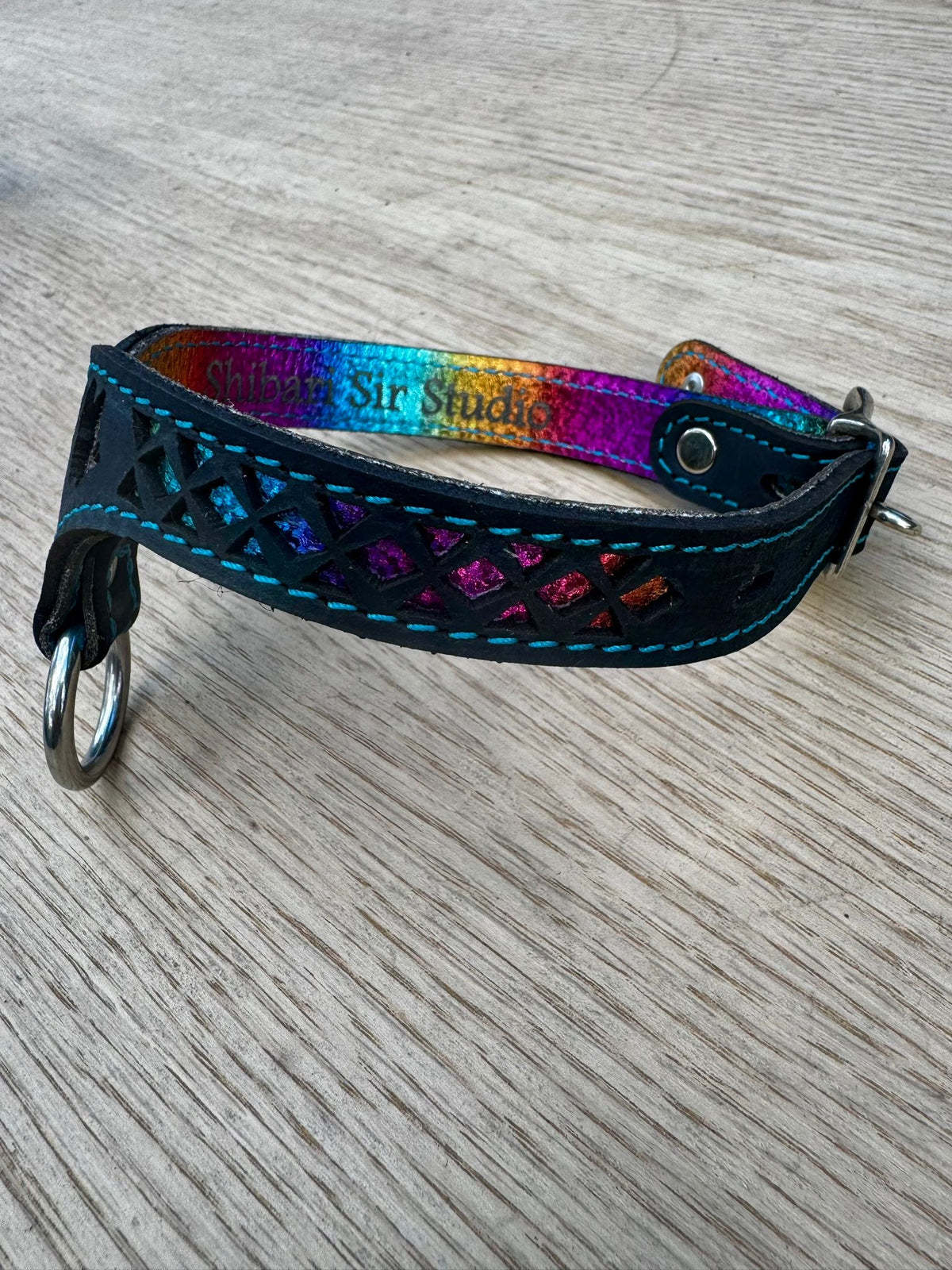Designer Leather Collar – Butterfly & Celtic, photo 5 of 13