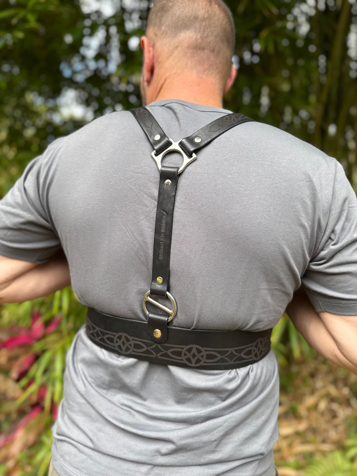 Leather Under-Bust Harness, Black or Tan