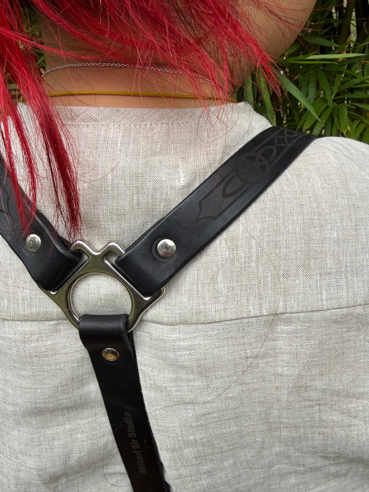 Leather Under-Bust Harness, Black or Tan