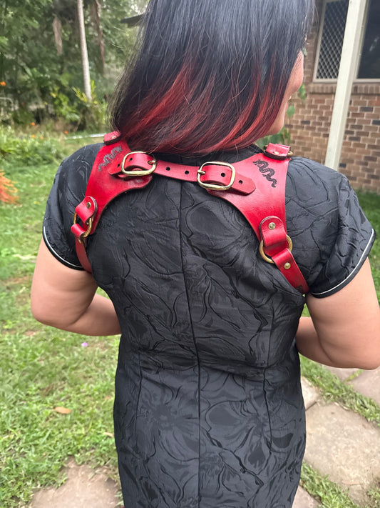 Hand-Dyed Riggers Harness, Choose Your Colour, handmade in Australia by The Shibari Sir