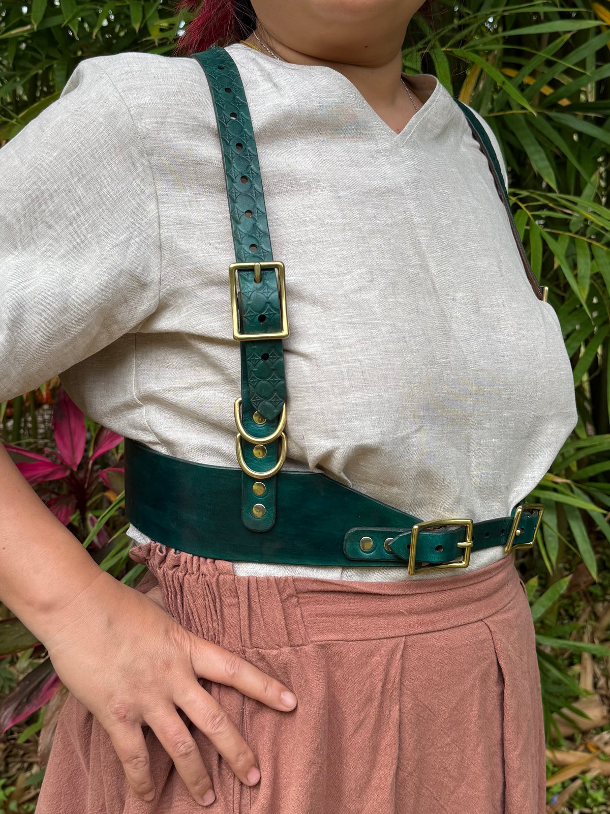 Hand-Dyed Under-Bust Harness, Choose Your Colour
