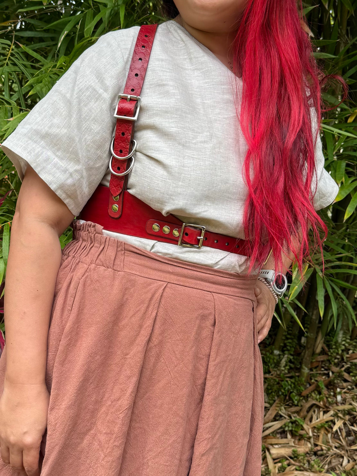 Hand-Dyed Under-Bust Harness, Choose Your Colour