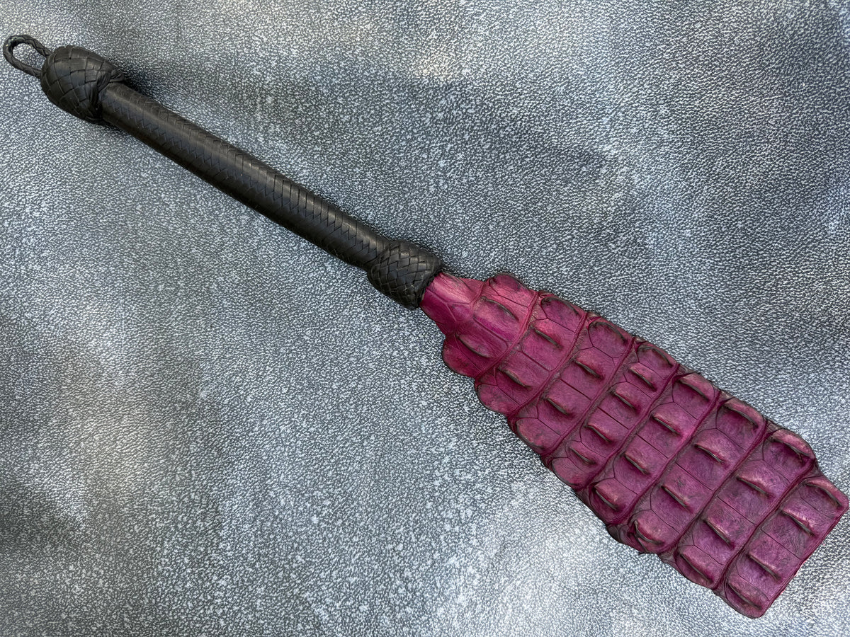 Purple Crocodile Leather Clapper, photo 2 of 4