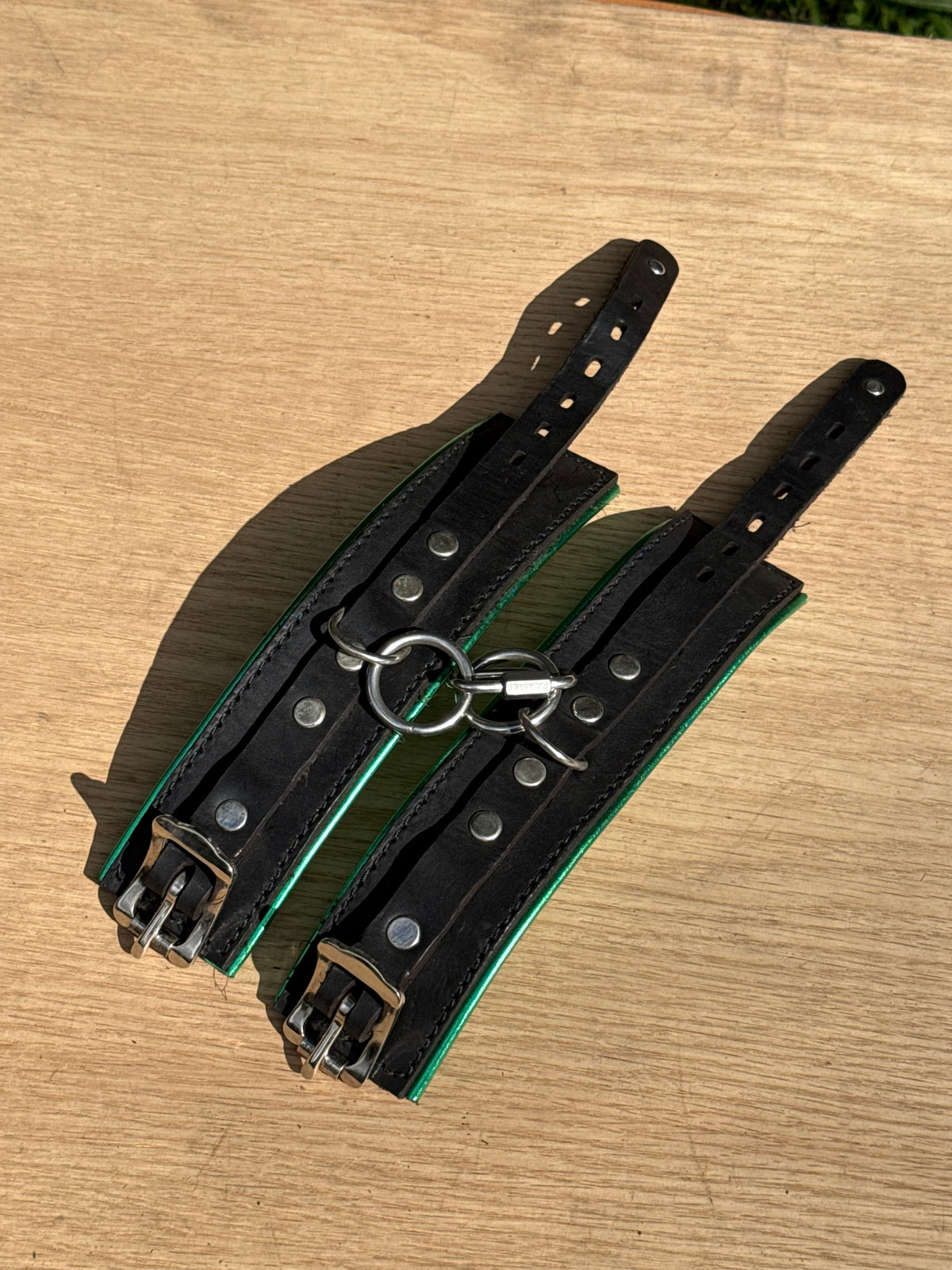 Single Strap Padded Leather Cuffs (Pair), photo 4 of 12