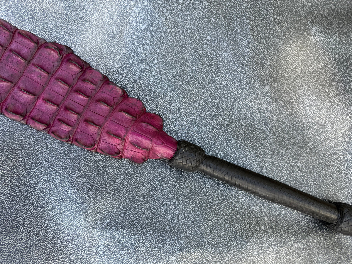 Purple Crocodile Leather Clapper, photo 3 of 4