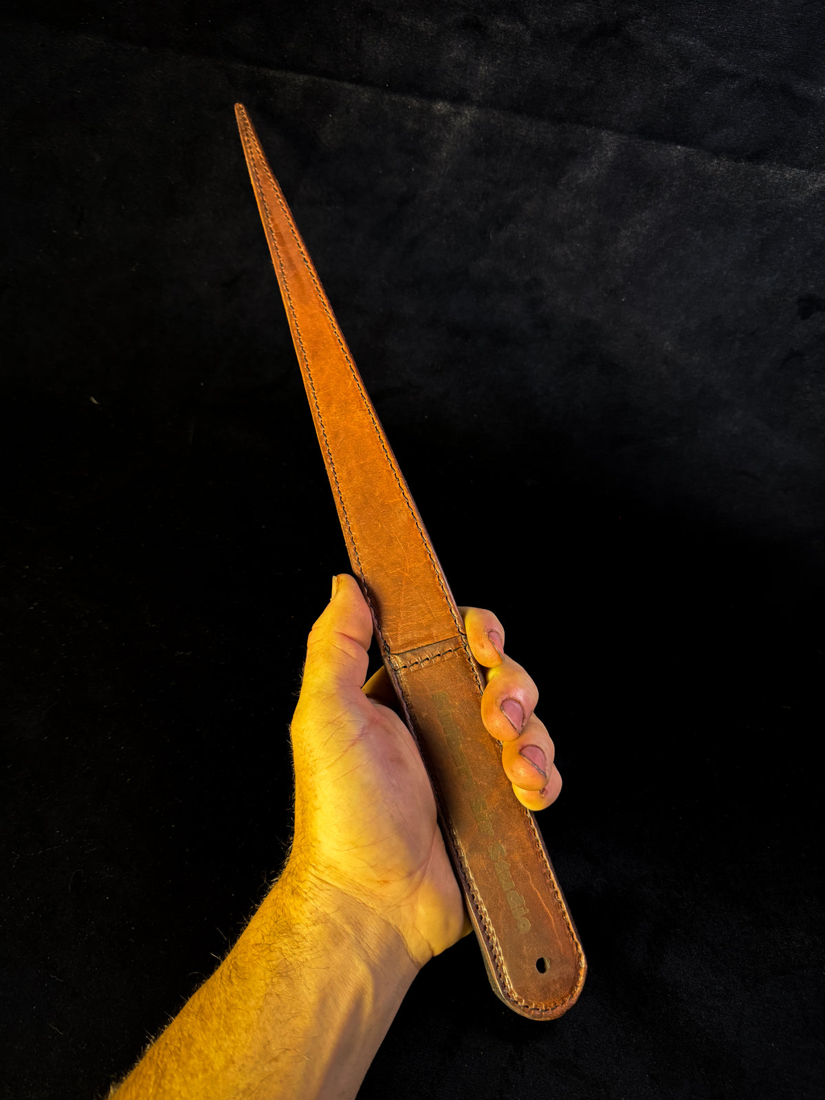 Leather Dragon's Tongue, handmade in Australia by The Shibari Sir