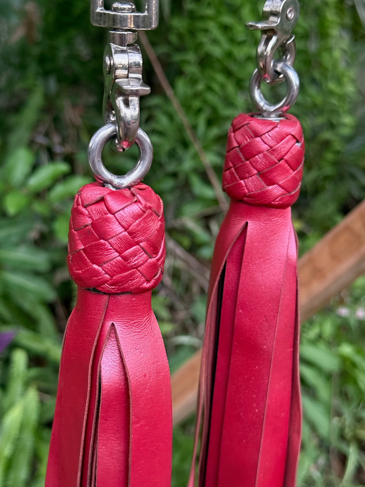 Florentine Floggers, Black and Metallic Red (Pair), photo 3 of 4