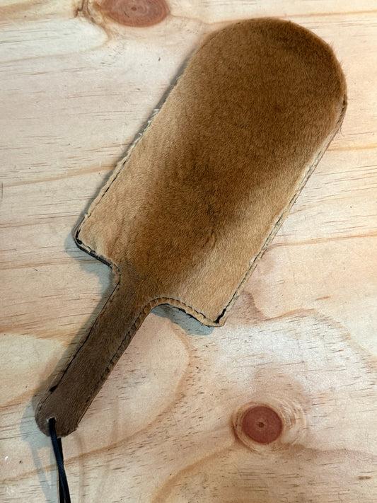 Red Leather Paddle with Kangaroo Leather, handmade in Australia by The Shibari Sir