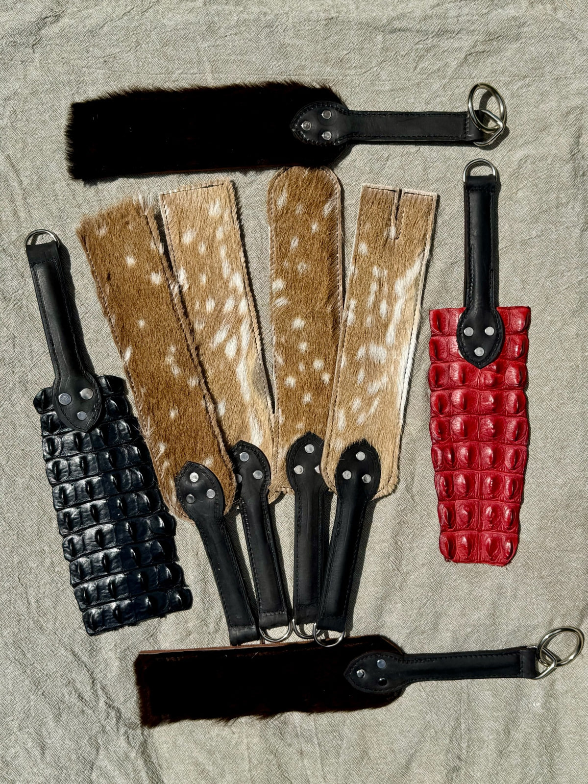 Deer and Water Buffalo Leather Flapper Paddle, photo 2 of 3