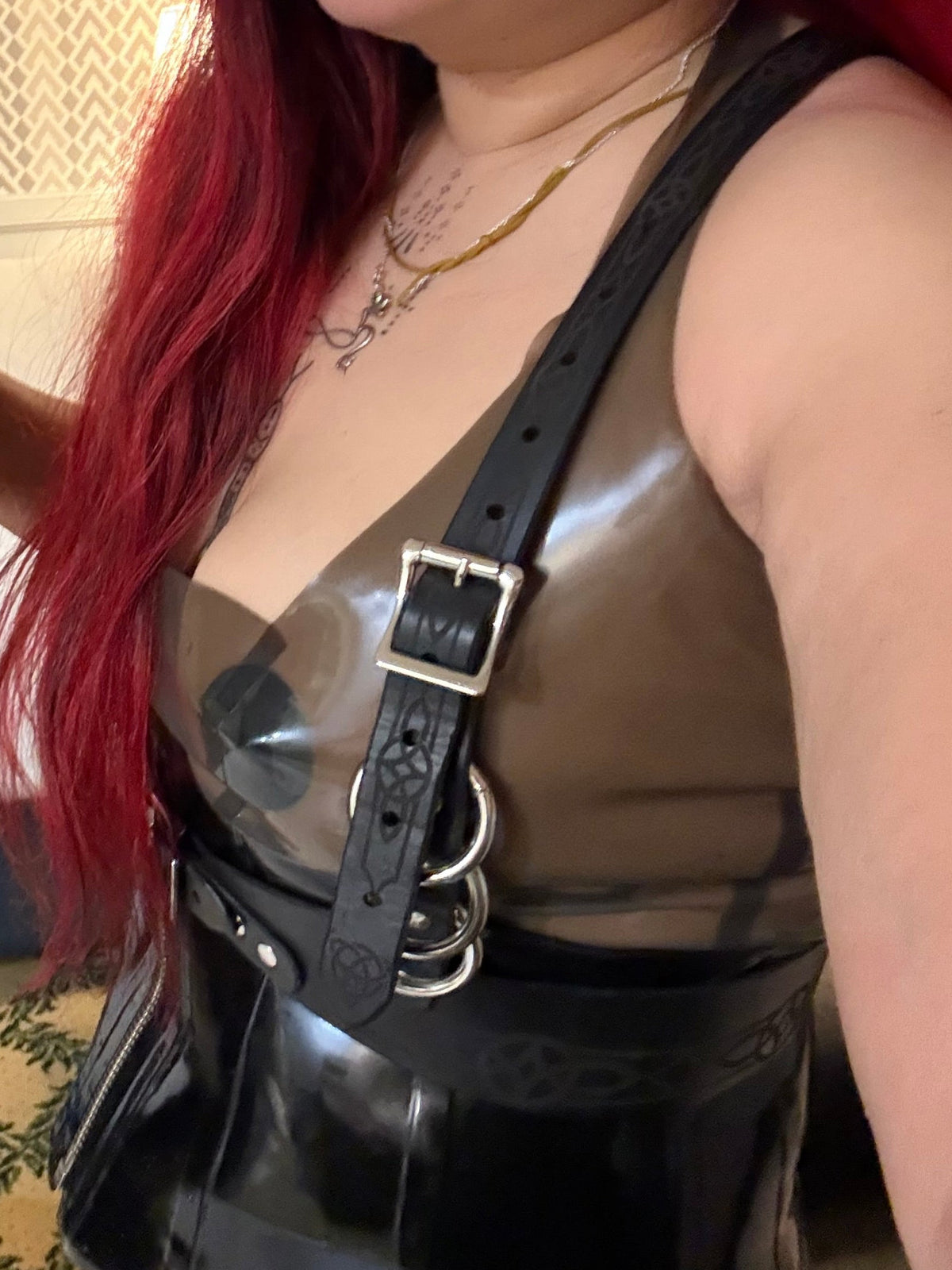 Leather Under-Bust Harness, Black or Tan, handmade in Australia by The Shibari Sir