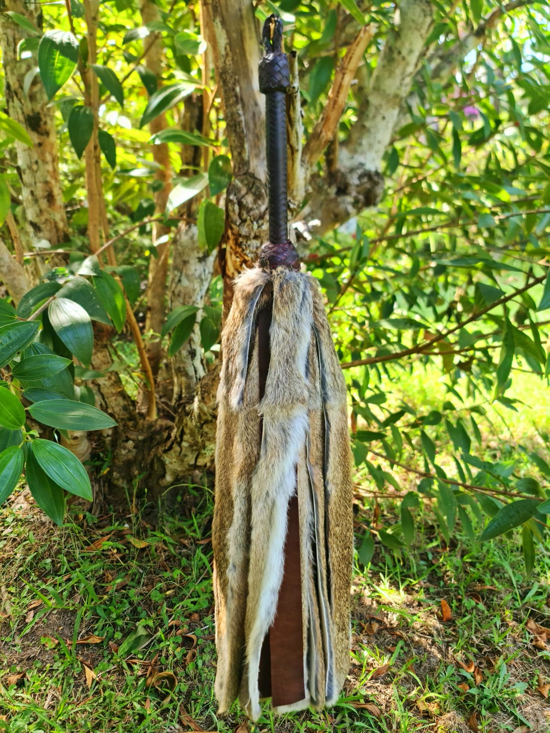 Fluffy K.A.O.S. Flogger, Kangaroo Leather and Rabbit Fur, photo 3 of 5